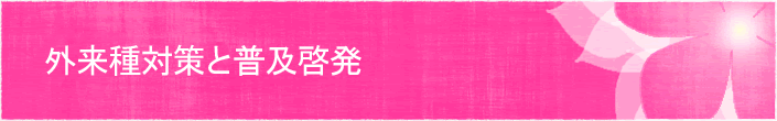 外来種対策と普及啓発